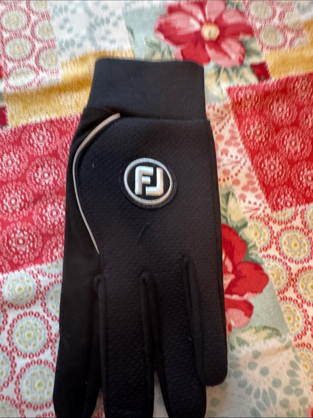 FootJoy Black Golf Glove with Silver Logo Accent